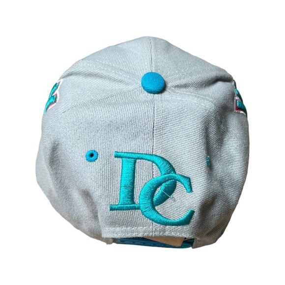City Hunter Washington DC Turquoise Pink Gray Embroidered Snap Back Hat Cap - Picture 4 of 10